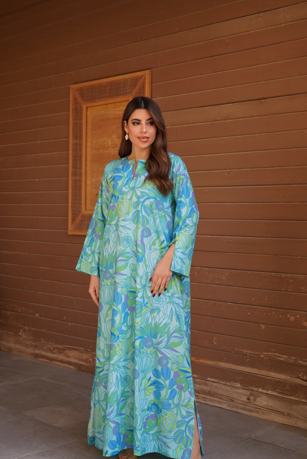 Sunset Petals - Ocean Green